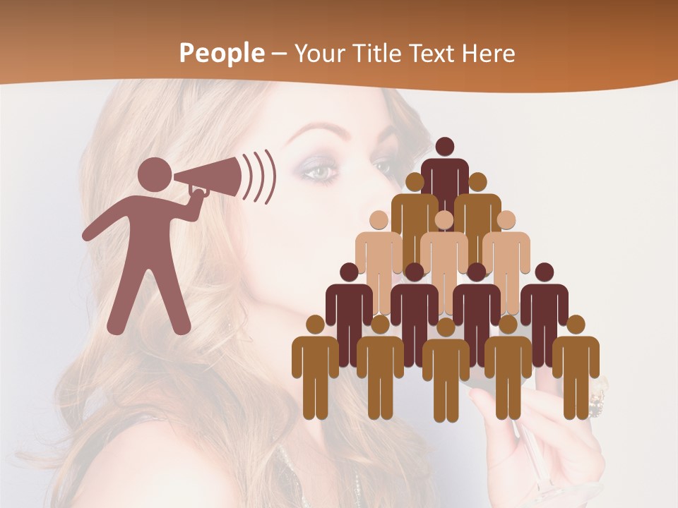 Femininity Red Model PowerPoint Template