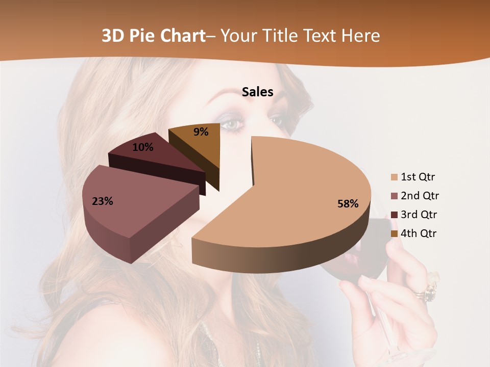 Femininity Red Model PowerPoint Template