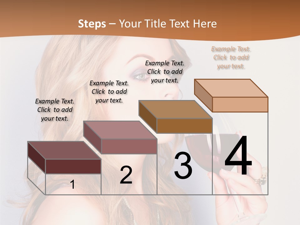 Femininity Red Model PowerPoint Template