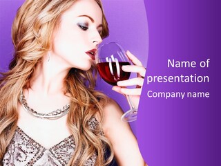 Event Celebration Wineglass PowerPoint Template