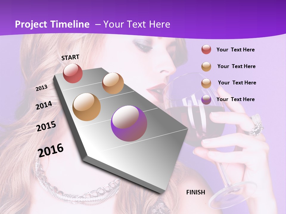 Event Celebration Wineglass PowerPoint Template