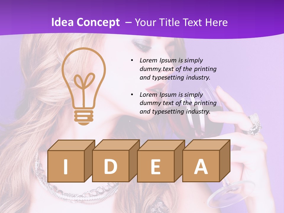 Event Celebration Wineglass PowerPoint Template