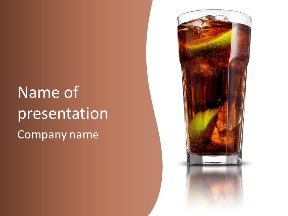 Cold Soda Alcohol PowerPoint Template
