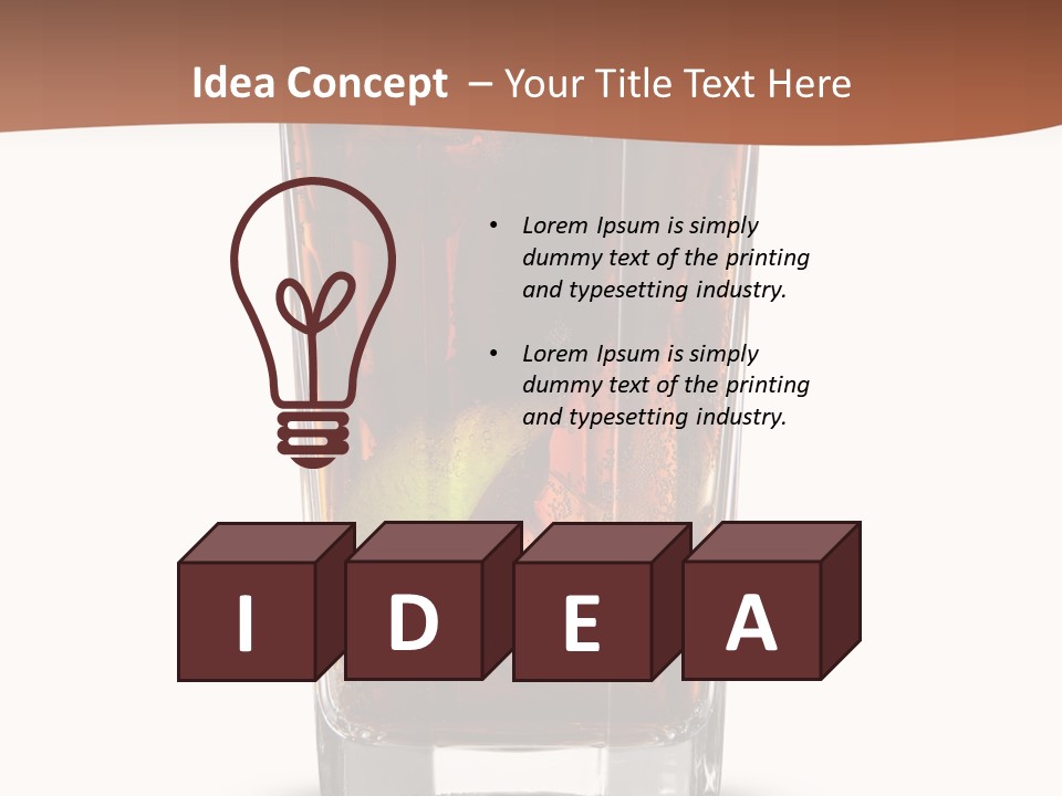 Cold Soda Alcohol PowerPoint Template