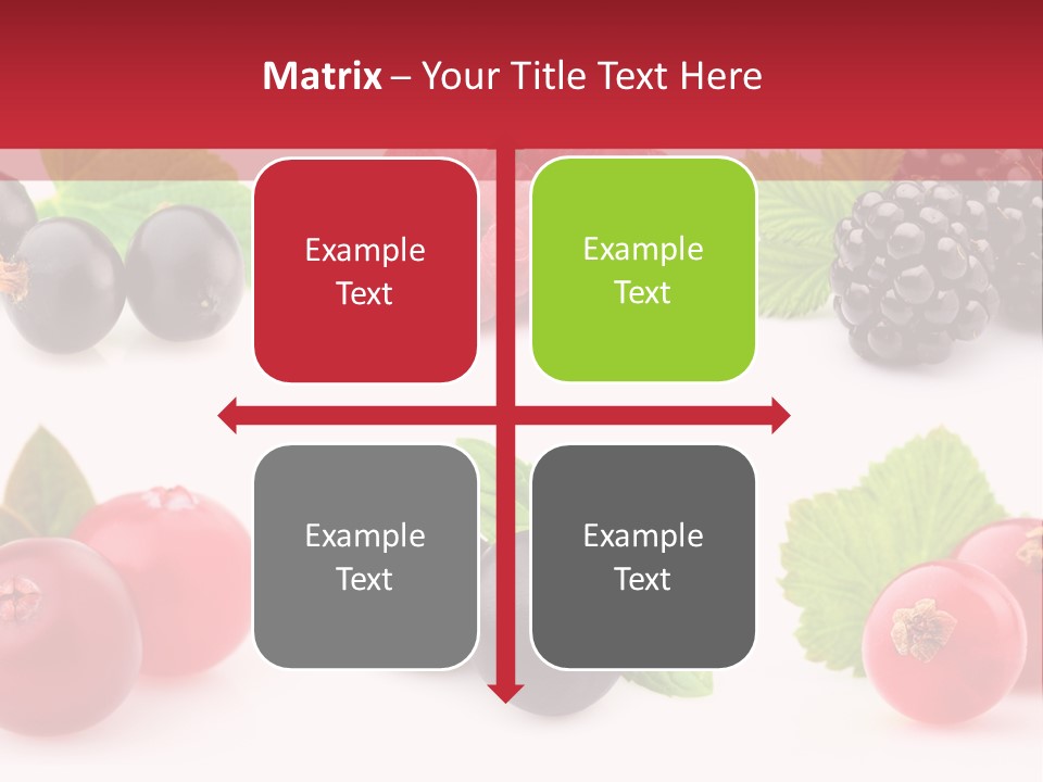 White Juice Raspberry PowerPoint Template