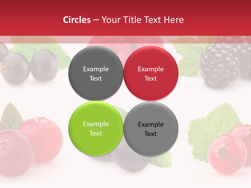 White Juice Raspberry PowerPoint Template