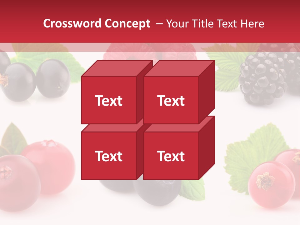 White Juice Raspberry PowerPoint Template