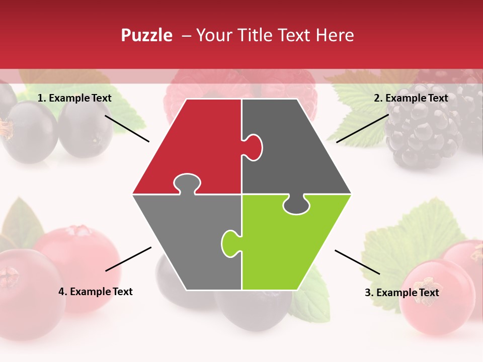 White Juice Raspberry PowerPoint Template