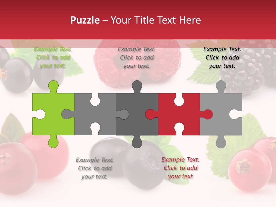 White Juice Raspberry PowerPoint Template