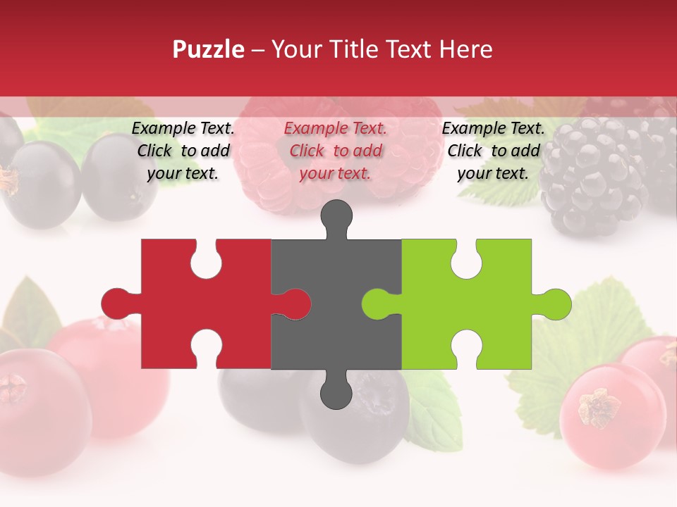 White Juice Raspberry PowerPoint Template