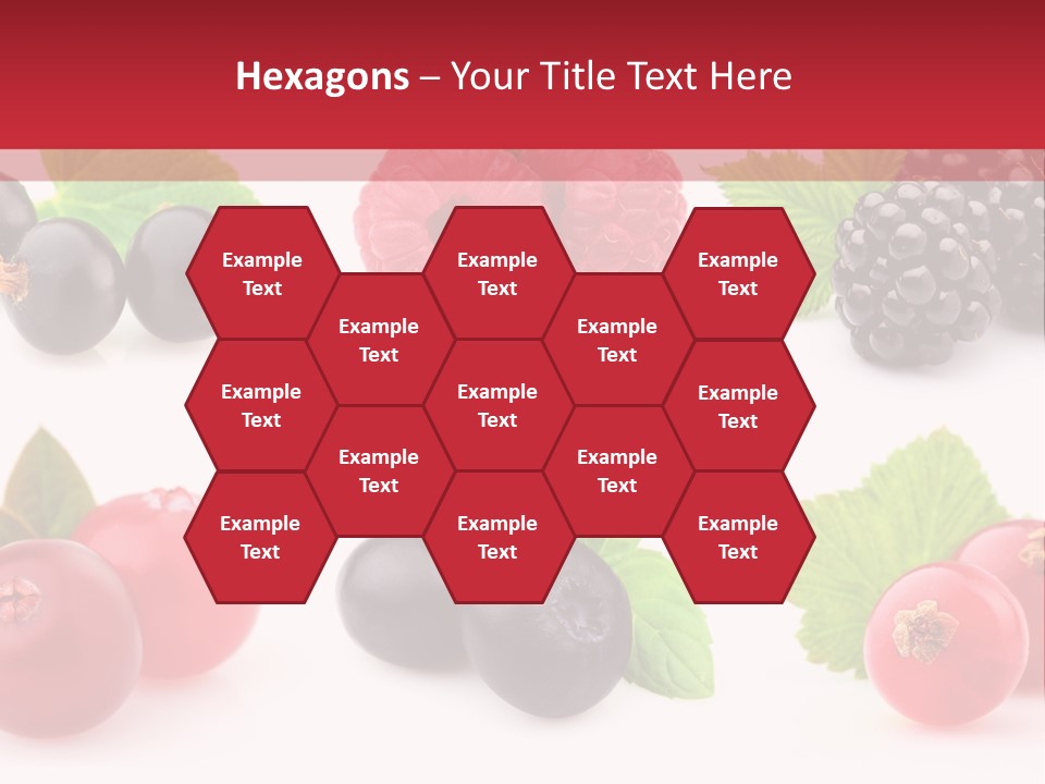 White Juice Raspberry PowerPoint Template