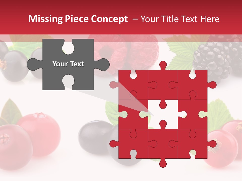 White Juice Raspberry PowerPoint Template