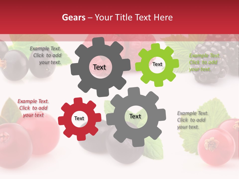 White Juice Raspberry PowerPoint Template