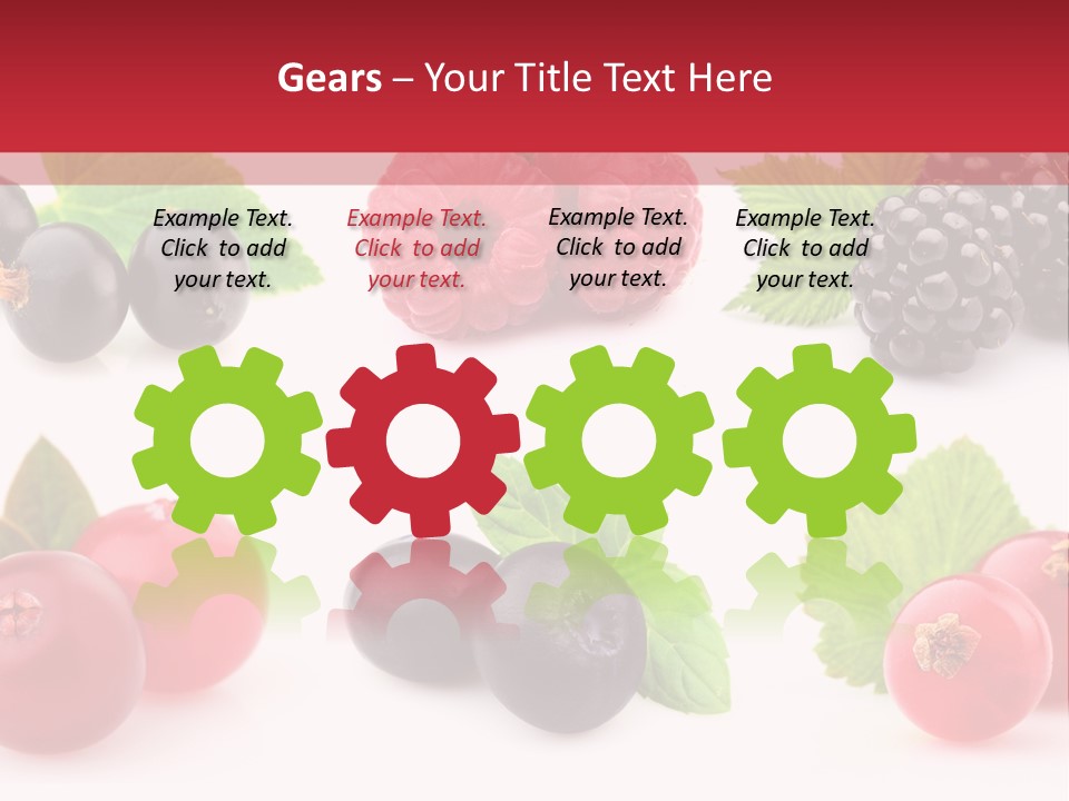 White Juice Raspberry PowerPoint Template