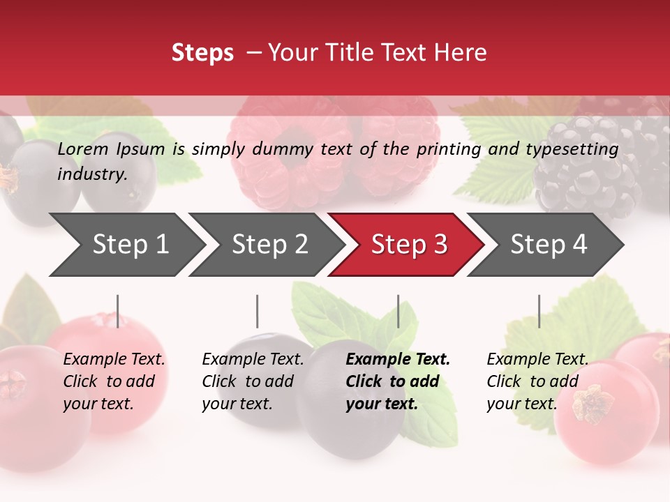 White Juice Raspberry PowerPoint Template