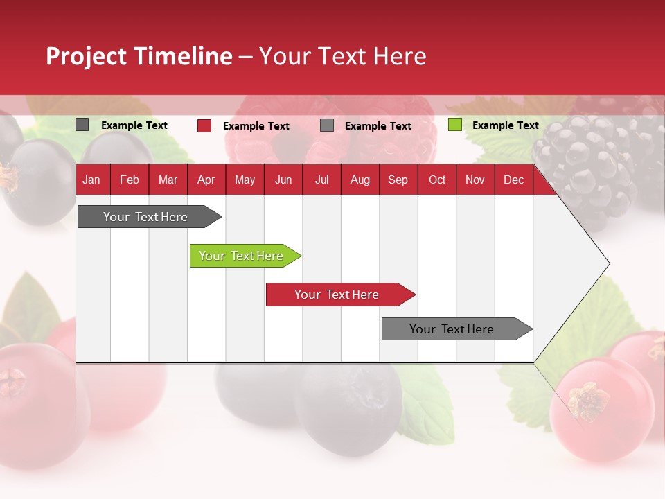 White Juice Raspberry PowerPoint Template