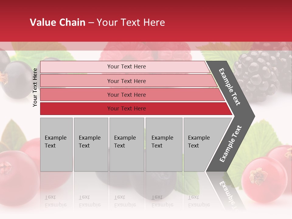 White Juice Raspberry PowerPoint Template