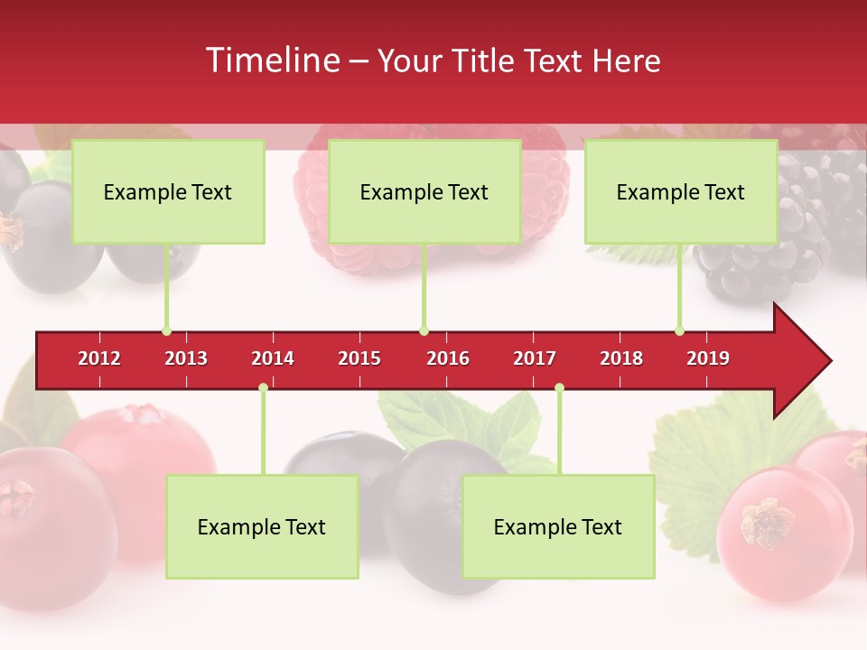 White Juice Raspberry PowerPoint Template