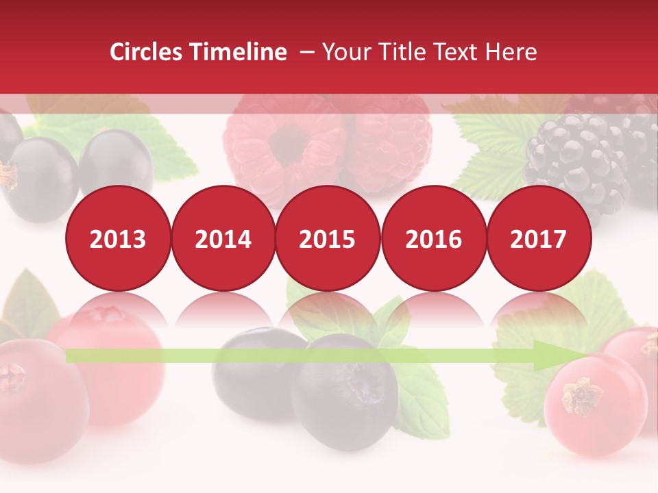 White Juice Raspberry PowerPoint Template