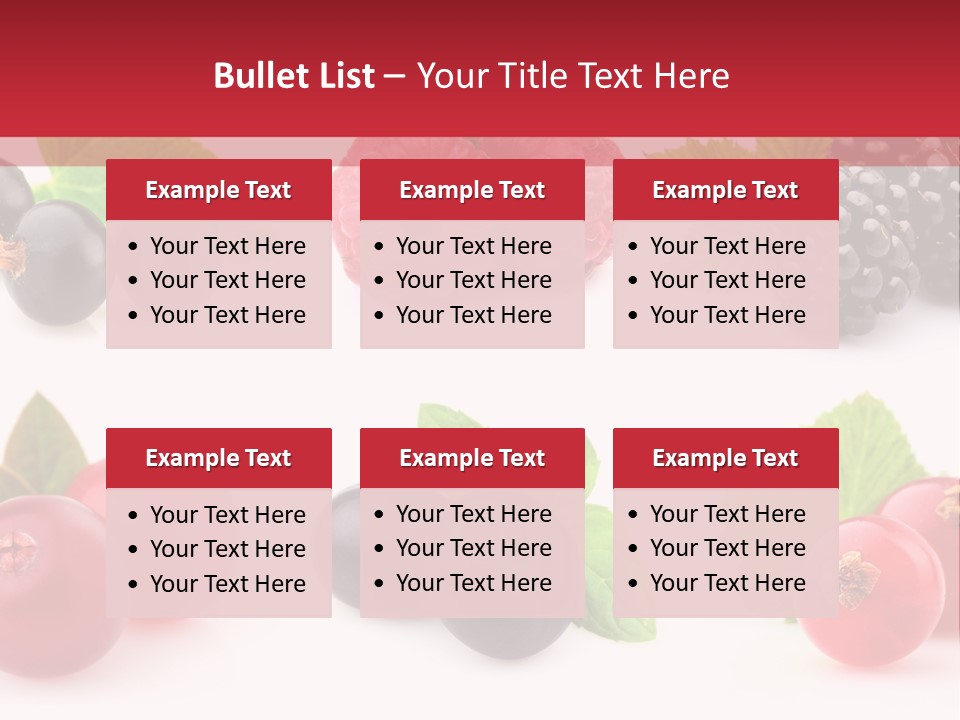 White Juice Raspberry PowerPoint Template