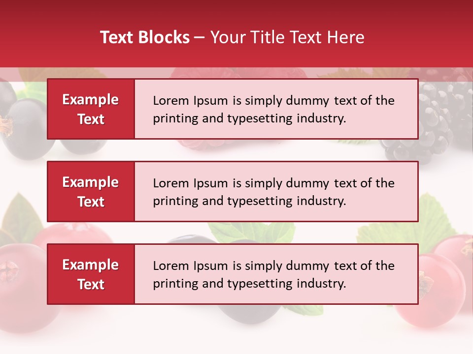 White Juice Raspberry PowerPoint Template