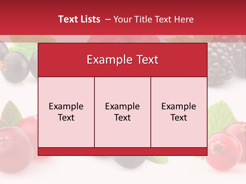White Juice Raspberry PowerPoint Template