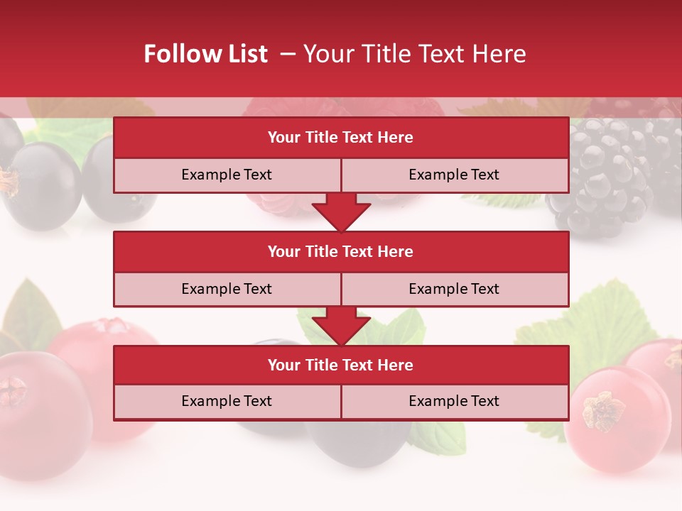 White Juice Raspberry PowerPoint Template