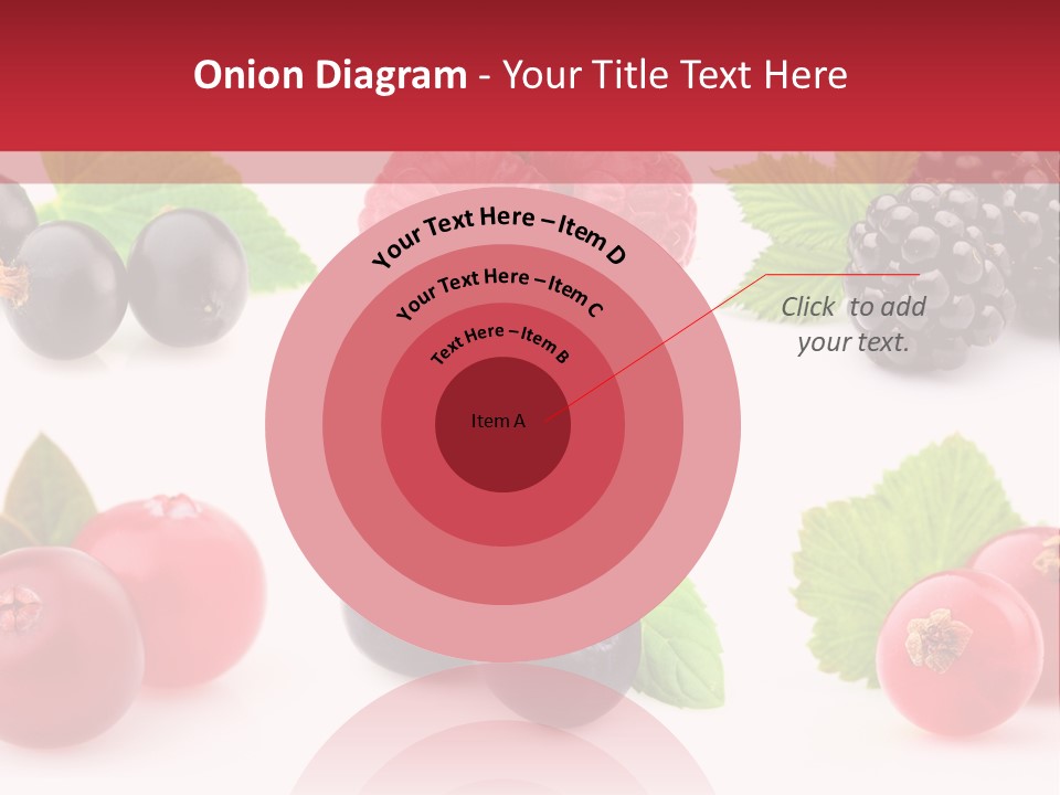 White Juice Raspberry PowerPoint Template