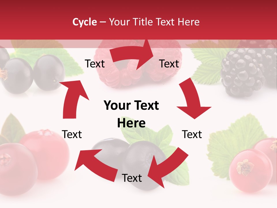 White Juice Raspberry PowerPoint Template