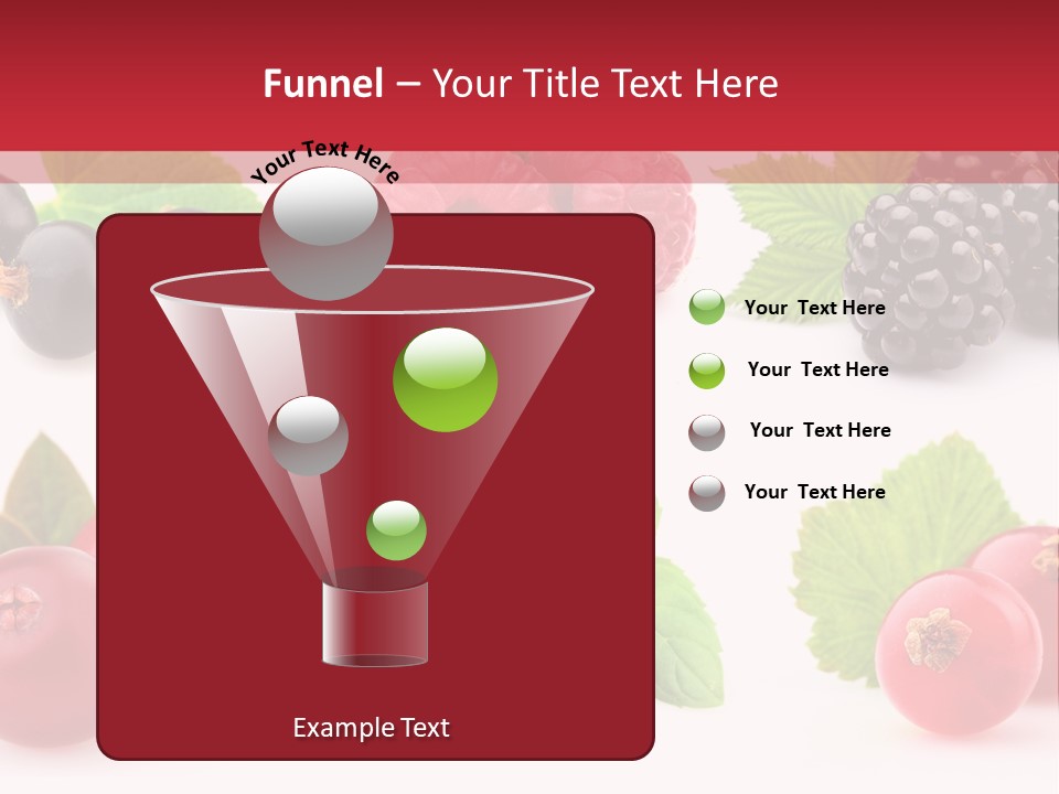 White Juice Raspberry PowerPoint Template