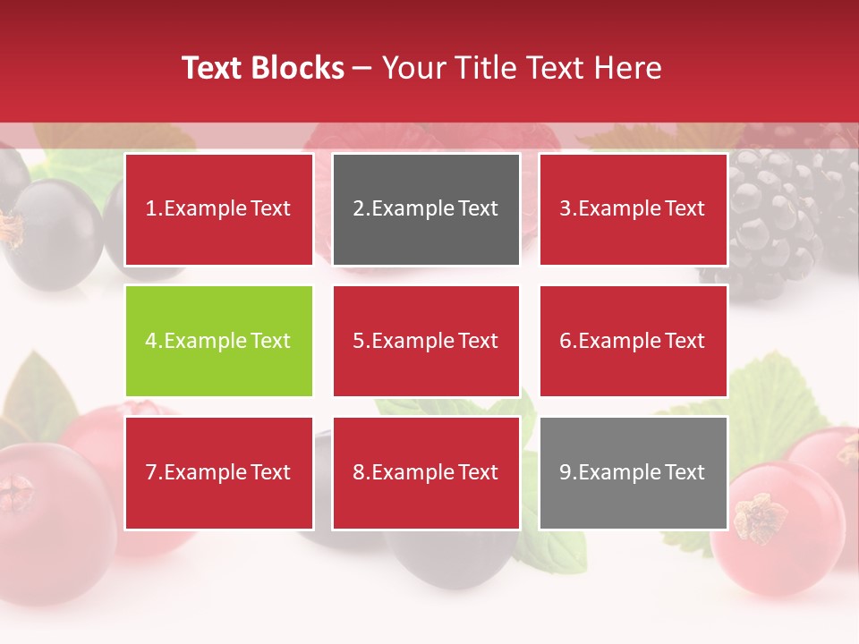 White Juice Raspberry PowerPoint Template