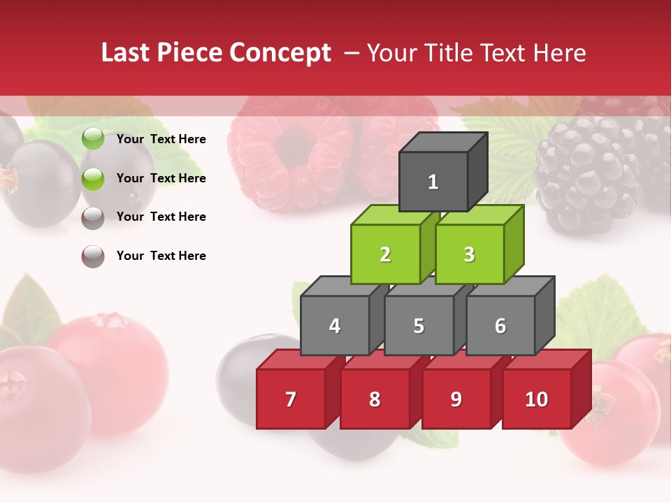 White Juice Raspberry PowerPoint Template