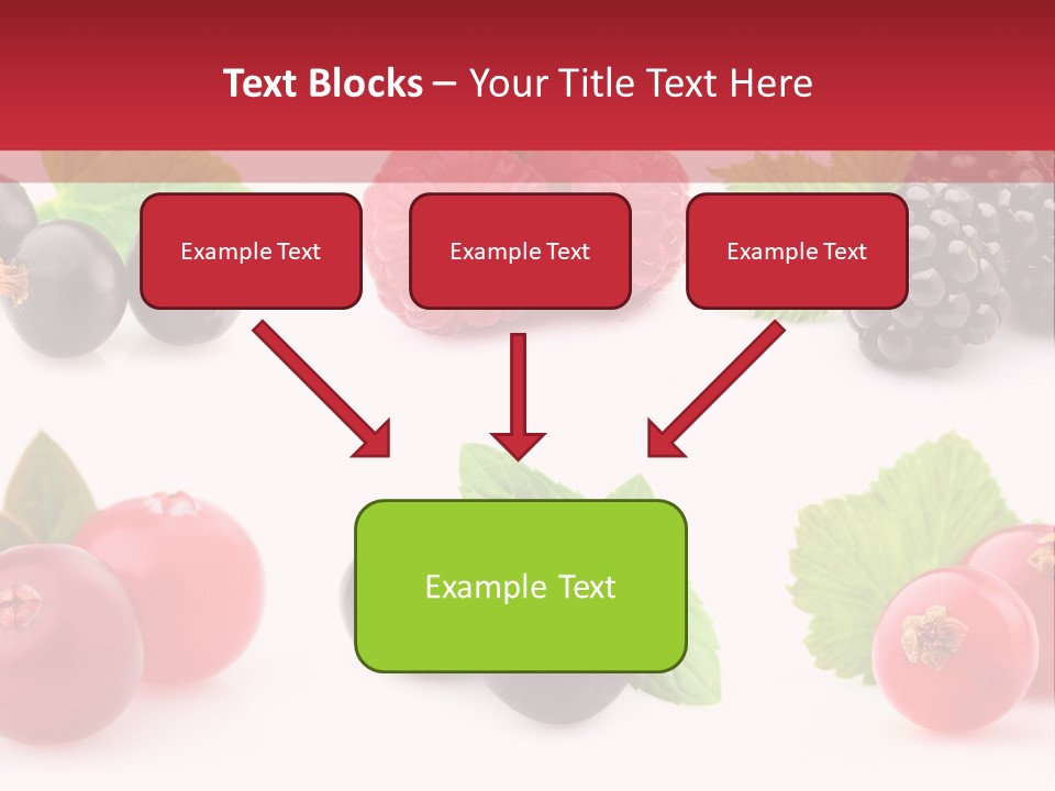 White Juice Raspberry PowerPoint Template