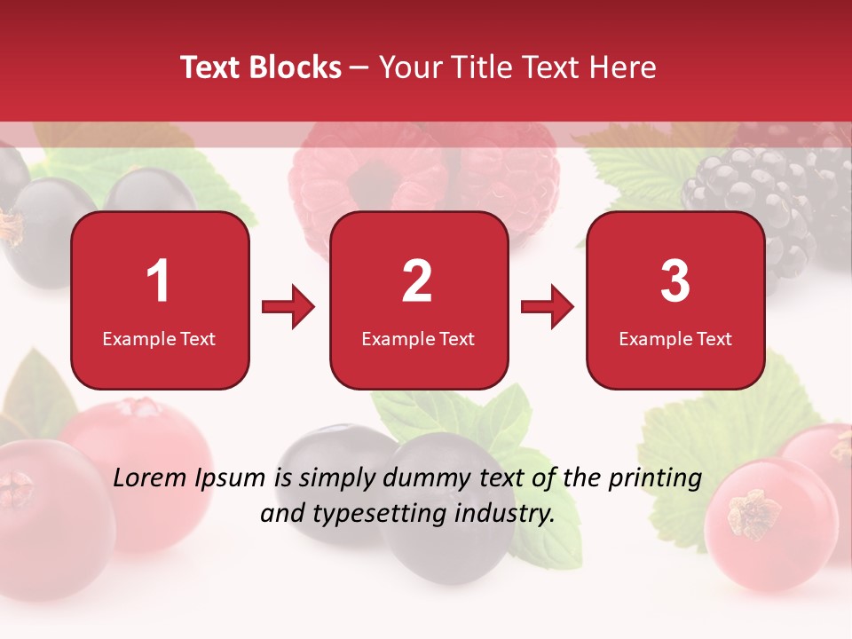 White Juice Raspberry PowerPoint Template