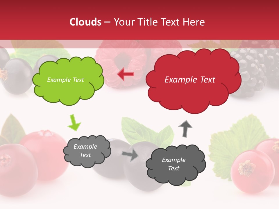 White Juice Raspberry PowerPoint Template