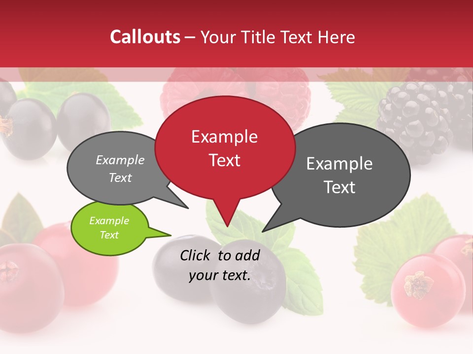 White Juice Raspberry PowerPoint Template