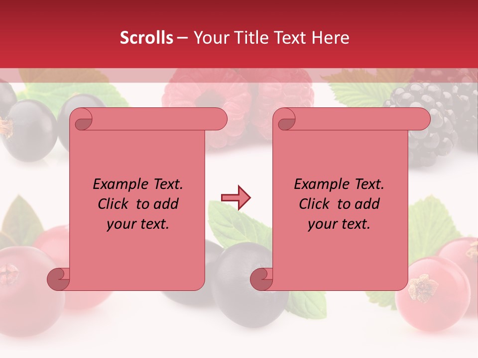 White Juice Raspberry PowerPoint Template