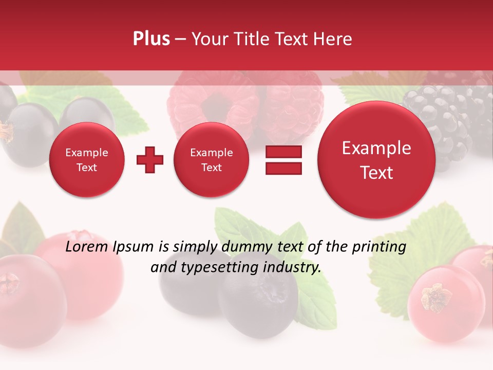 White Juice Raspberry PowerPoint Template