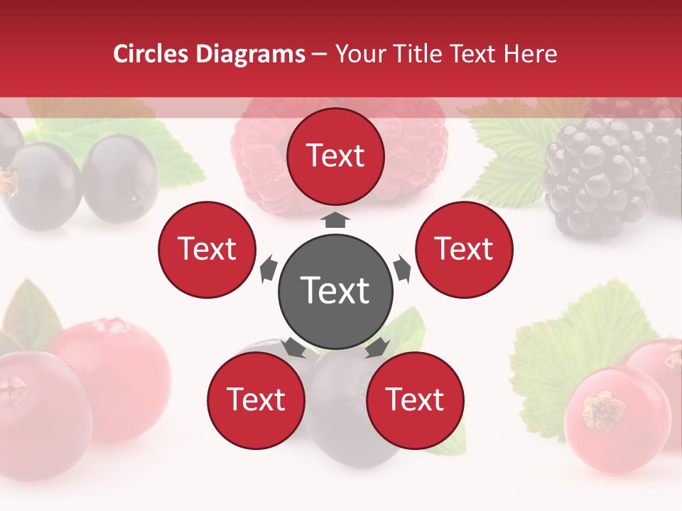 White Juice Raspberry PowerPoint Template