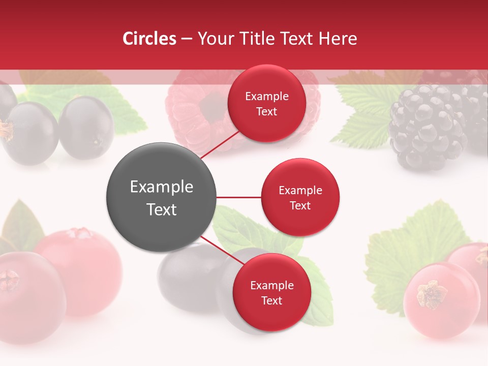 White Juice Raspberry PowerPoint Template