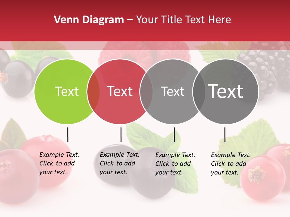 White Juice Raspberry PowerPoint Template