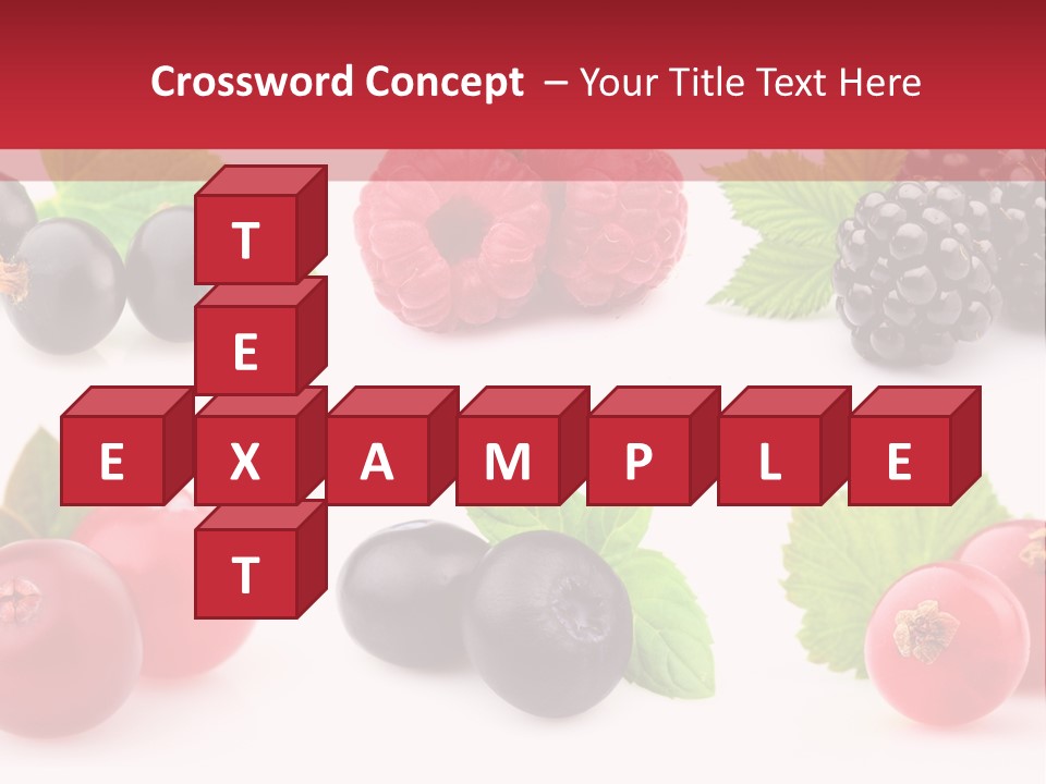 White Juice Raspberry PowerPoint Template