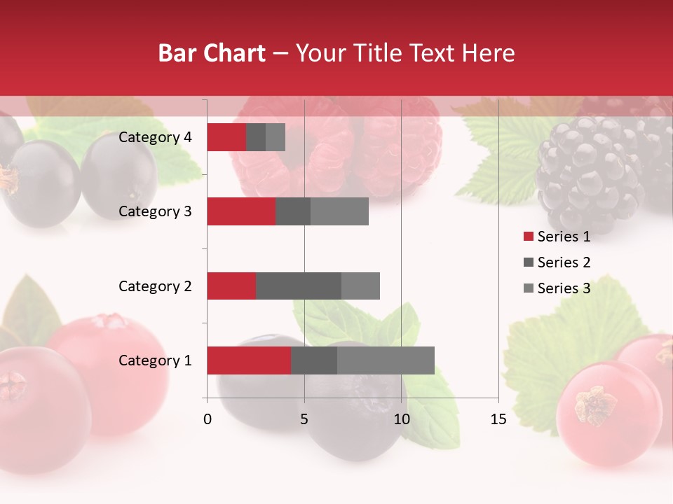 White Juice Raspberry PowerPoint Template
