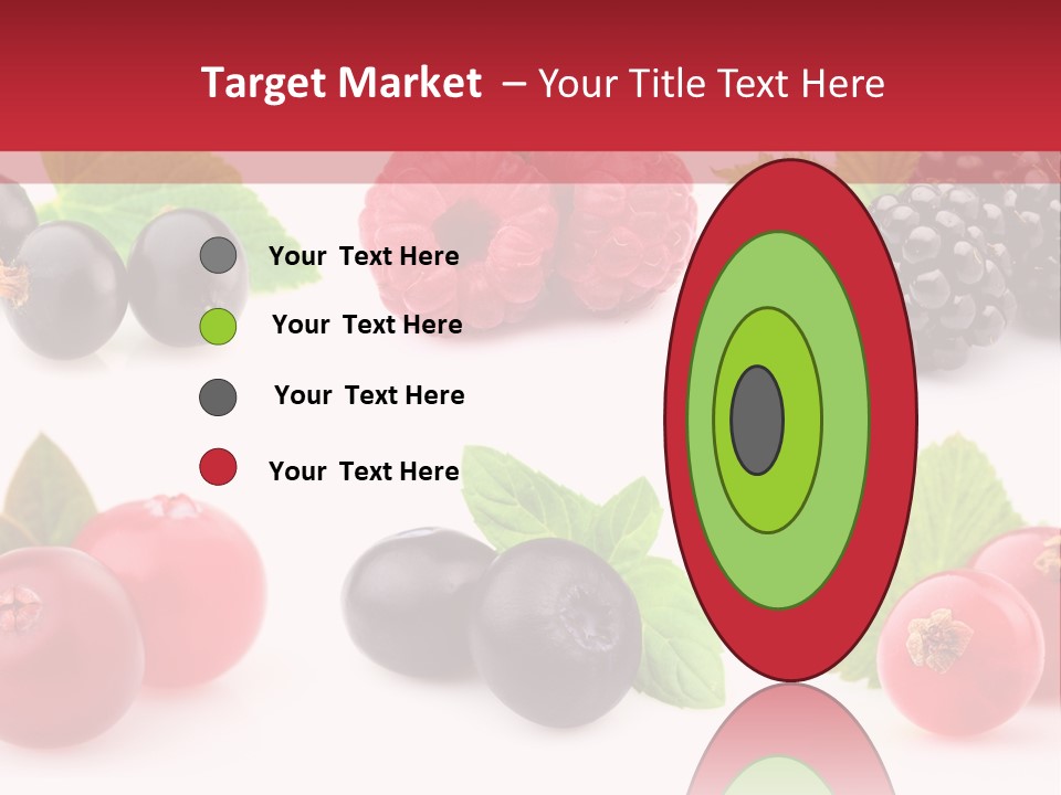 White Juice Raspberry PowerPoint Template