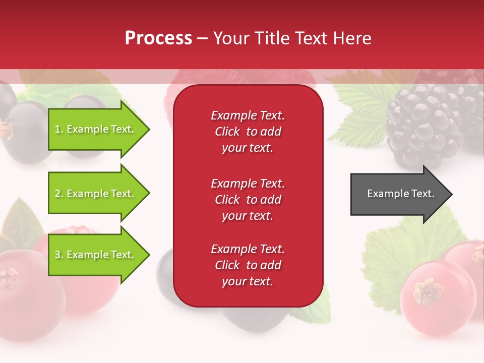 White Juice Raspberry PowerPoint Template