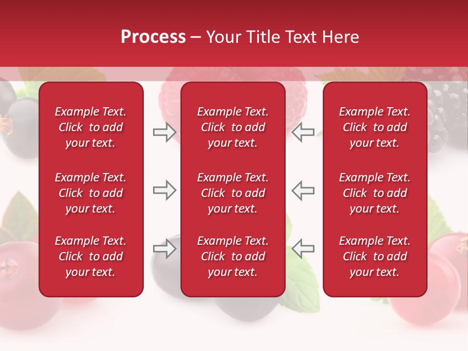 White Juice Raspberry PowerPoint Template