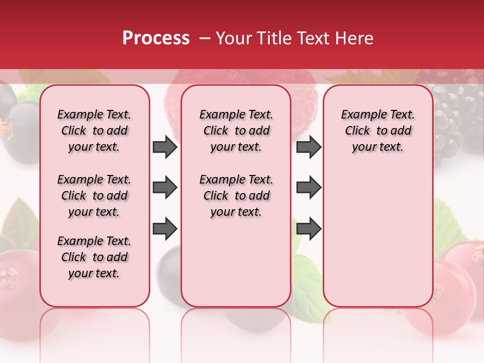 White Juice Raspberry PowerPoint Template