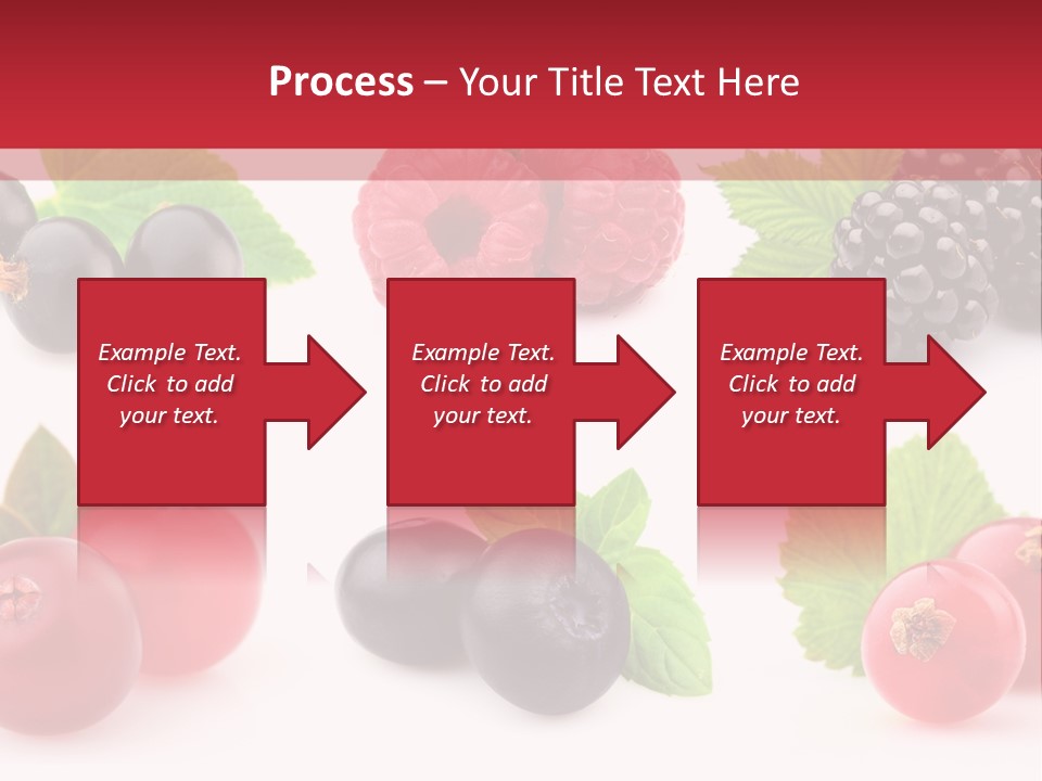 White Juice Raspberry PowerPoint Template