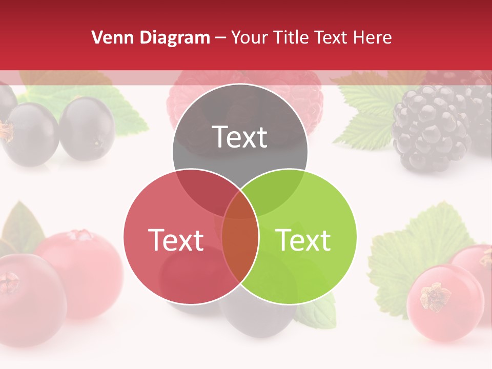 White Juice Raspberry PowerPoint Template