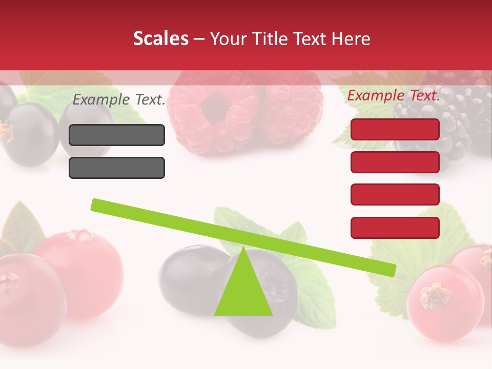 White Juice Raspberry PowerPoint Template